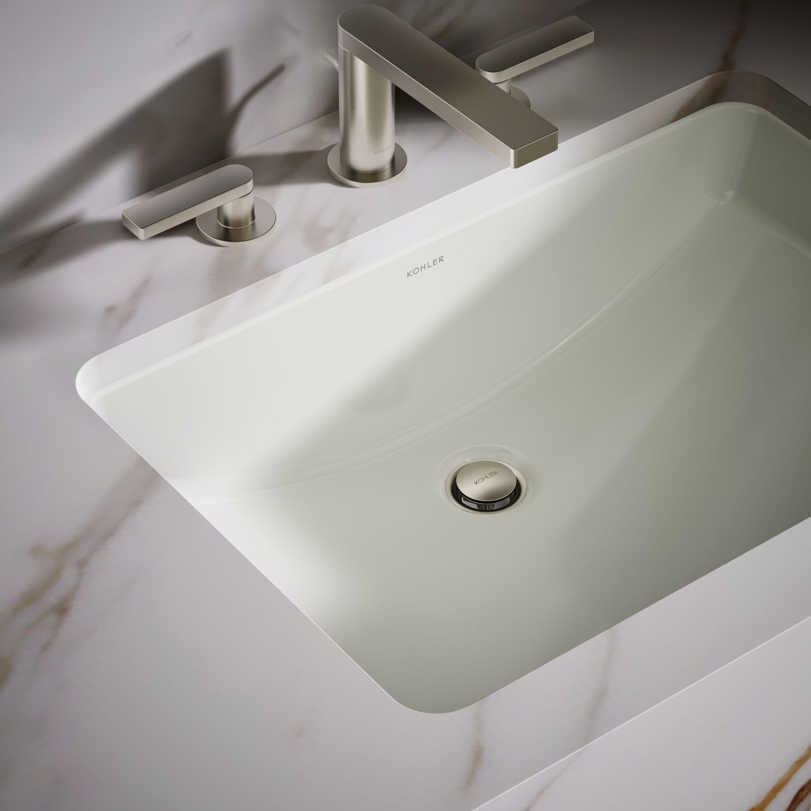 Ladena Undermount Bathroom Sink, Dune