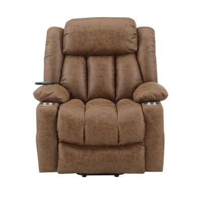 Leather Aire Power Recliner Chair with Heating & Massage