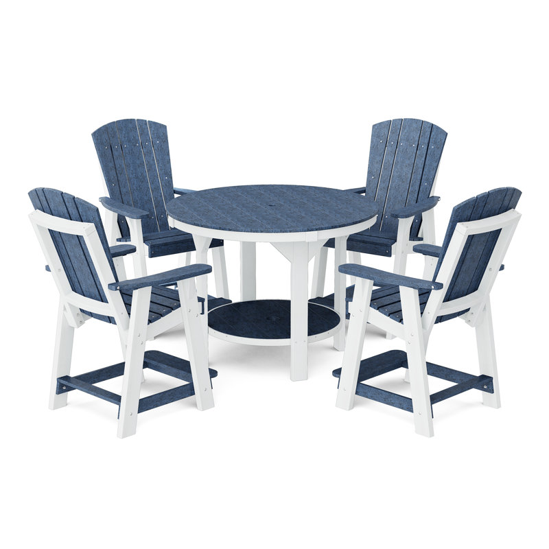 Heritage Pub Counter Set, 4, Patriot Blue/White