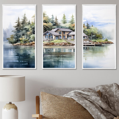 Ensemble d'art sur toile Lake House