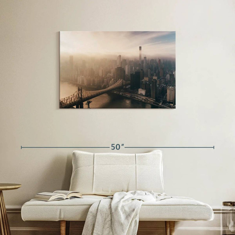 Skyline aérienne de Sirci Manhattan, H 24 po x l 36 po