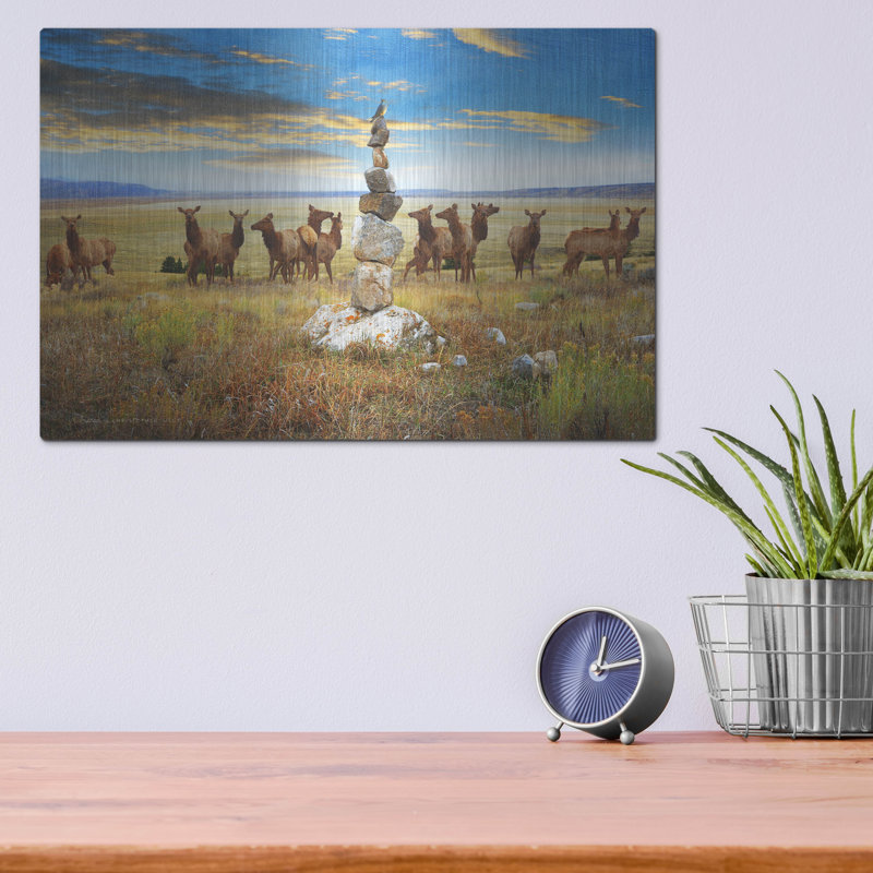 «Cairn Above Elk Refuge» par Chris Vest, H 12 po x l 16 po