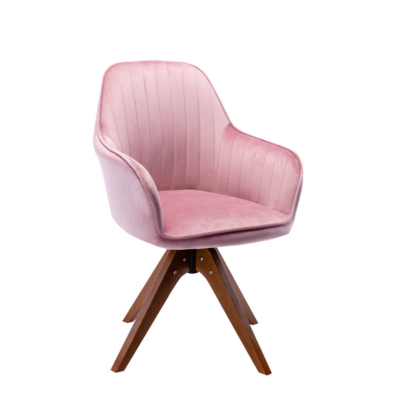 45.97cm H Upholstered Armchair, Pink Velvet