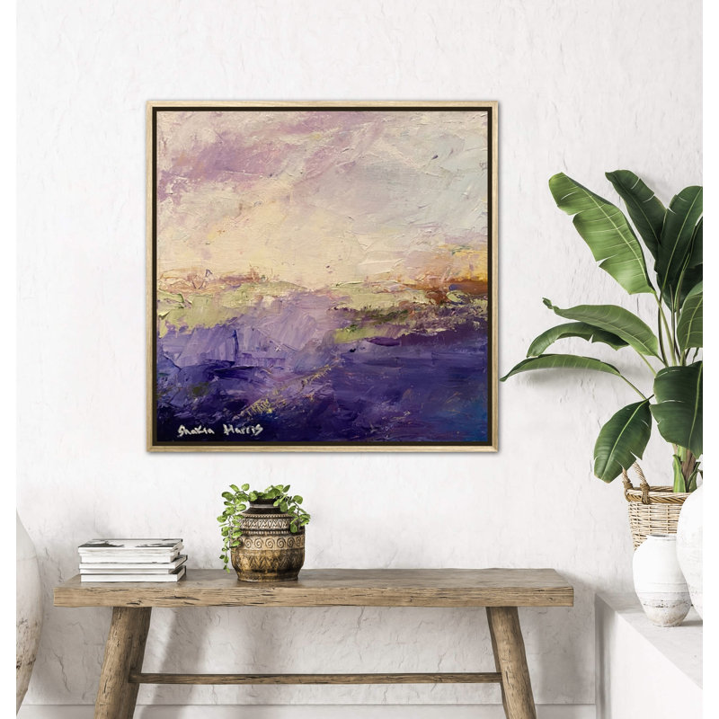 «Hold My Hand» - paysage texturé sur toile - Shakia Harris, H 5 po x l 5 po x P 1 po