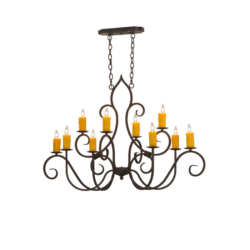 Clifton 10 - Light Chandelier, Coffee Bean