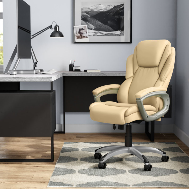 Fauteuil de direction Albolis, Beige, Argent