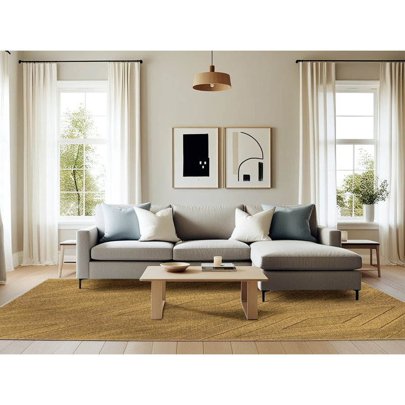 Geometric Indoor Rug, Rectangle 6' x 9'
