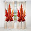 Panneau de rideau floral, feuille d'érable orange occultant - Minimalisme orange feuille d'érable d'automne II-1741990345