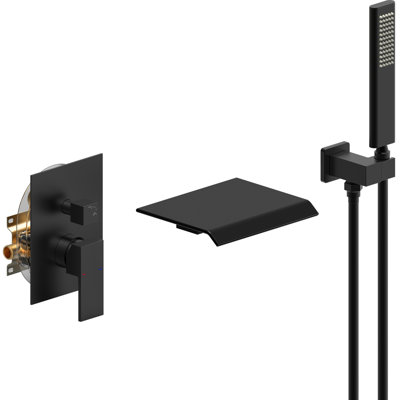 Topcraft Wall-Mounted Bathtub Faucet With Handheld Showerhead