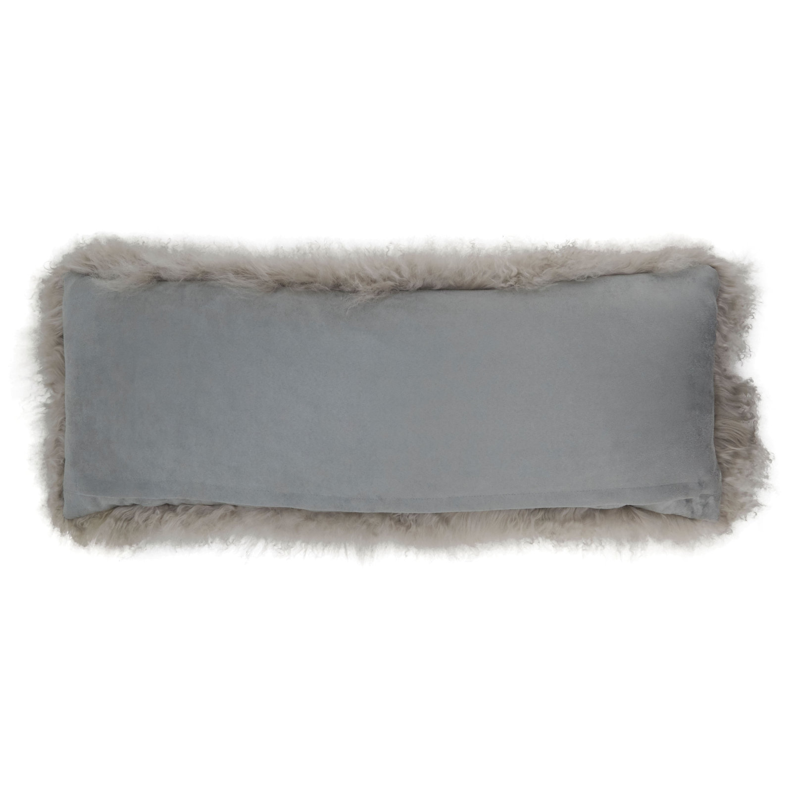 Iyana Wool Lumbar Throw Pillow, Gray, 14"H x 36"W