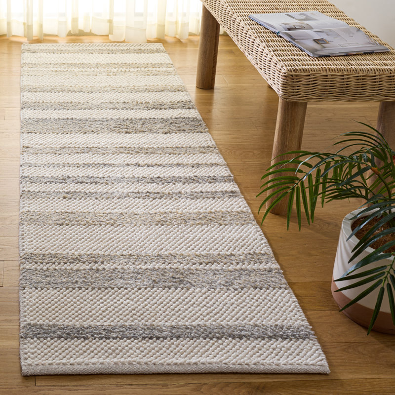 Natura 231 Hand Loomed 60% Wool; 30% Pet Yarn; 10% Cotton Abstract Rug, Runner 2'3" x 8'
