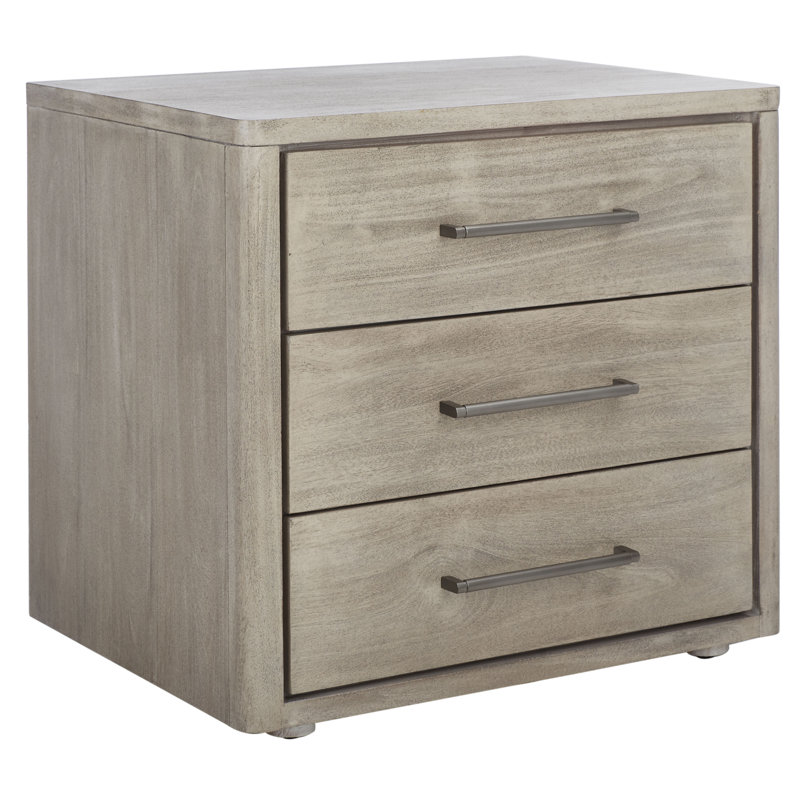 Table de chevet 3 tiroirs Atherton, Beige