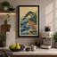 Figure Among Waves Japandi 1 Piece Wrapped Canvas Wall Art-468269481-468269483