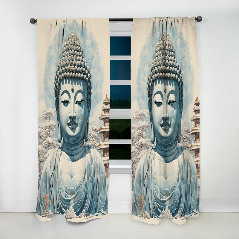 Vasko, chef-d'œuvre de la grande vague de Budha - Rideau de chef-d'œuvre - Velours obscurcissant - 1 panneau