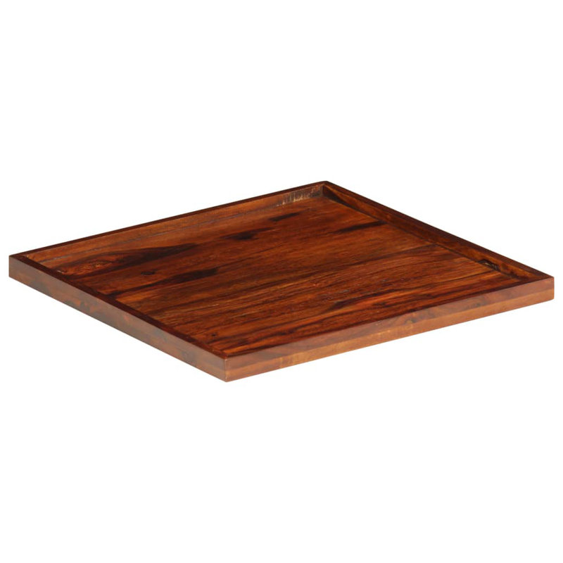 Solid Sheesham Wood Square Serving Tray 19.7"