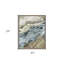 «Stone», abstrait moderne, champagne, or, cadre flottant, art mural