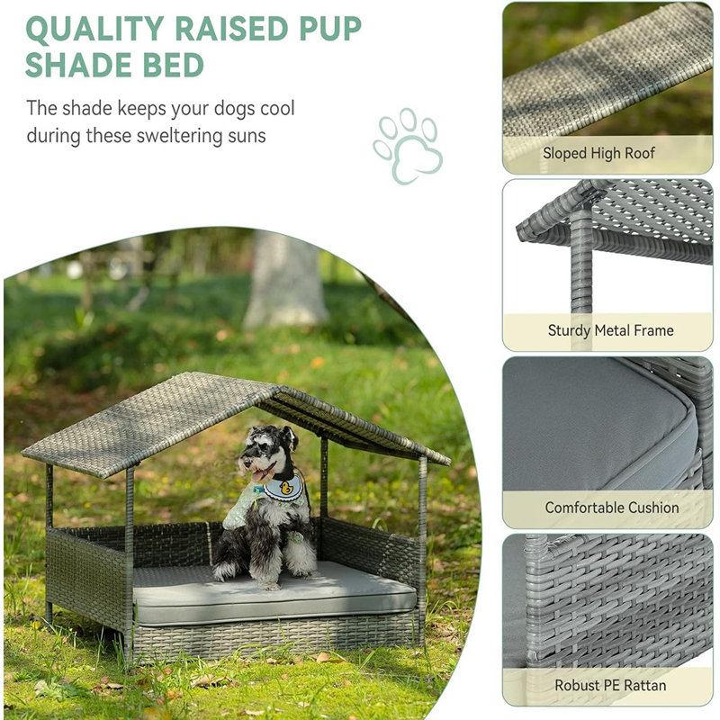 Niche pour chien avec auvent 32 po