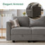 Canapé modulaire en L Sabira-86755854