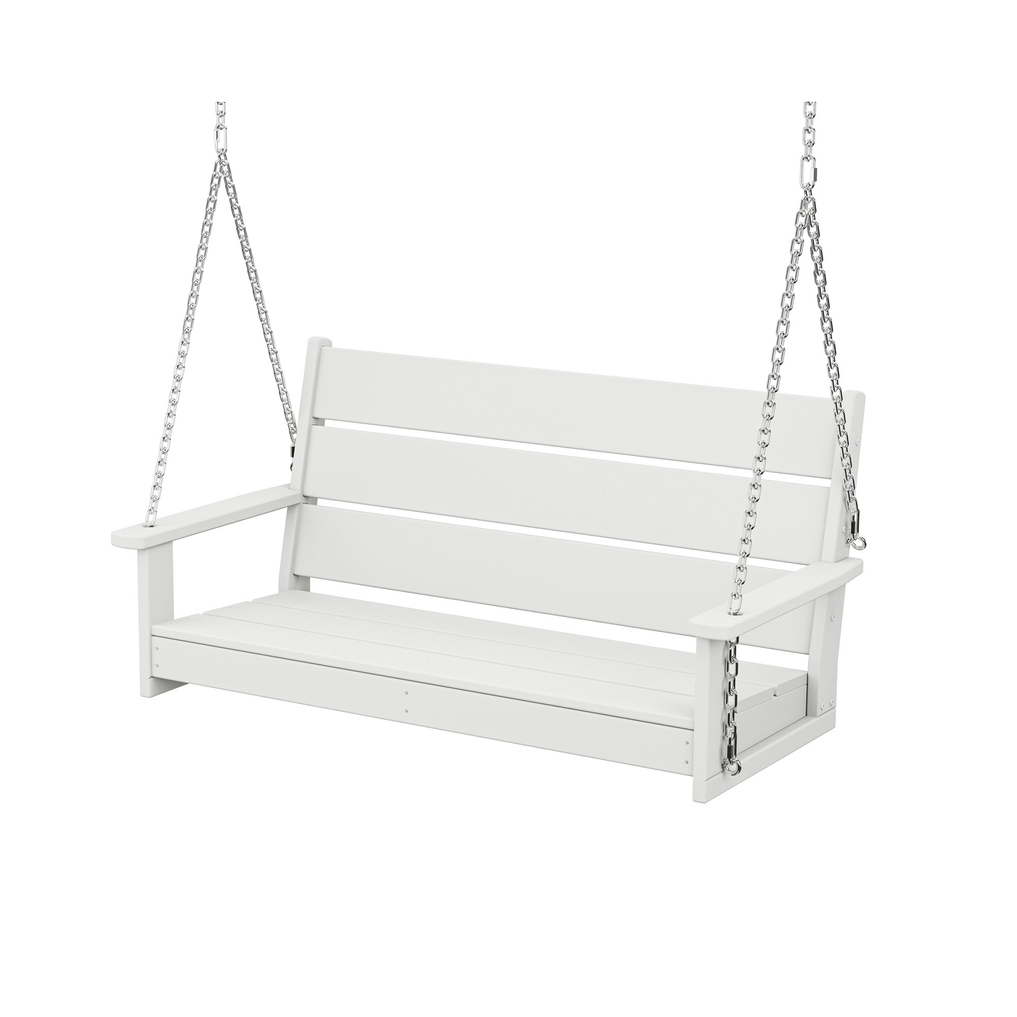 POLYWOOD Lakeside 2 Person Porch Swing, White
