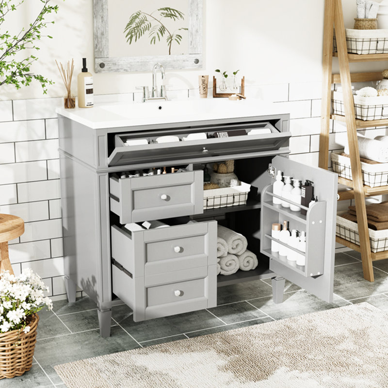 Armoire d'appoint Retha, Gris