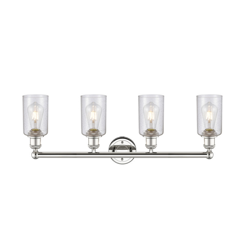 Caldello 4 - Light Dimmable Vanity Light, Polished Nickel, Seedy