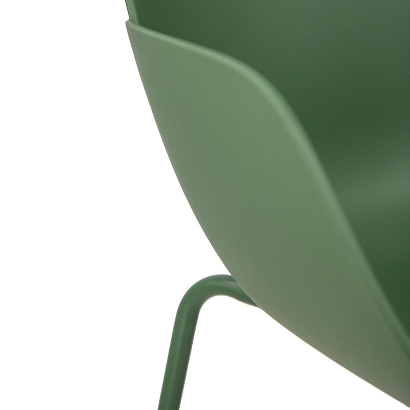 Fauteuil d'extérieur empilable Allenhurst vert, Vert