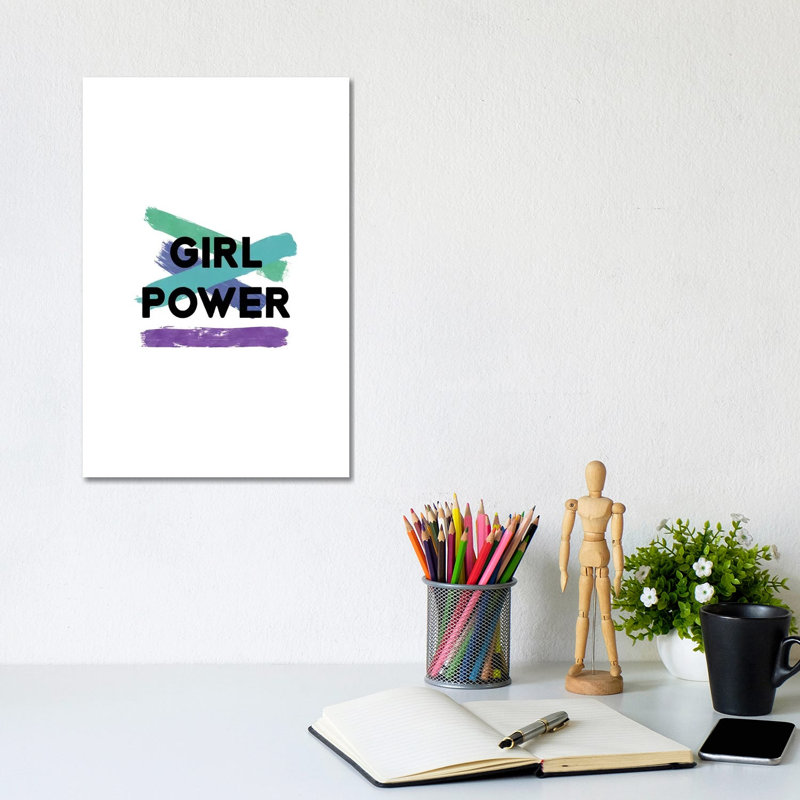 Girl Power - Wrapped Canvas Print, 30.48cm H x 20.32cm W x 1.91cm D