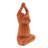 Hand Crafted Yoga Cat Wood Sculpture 