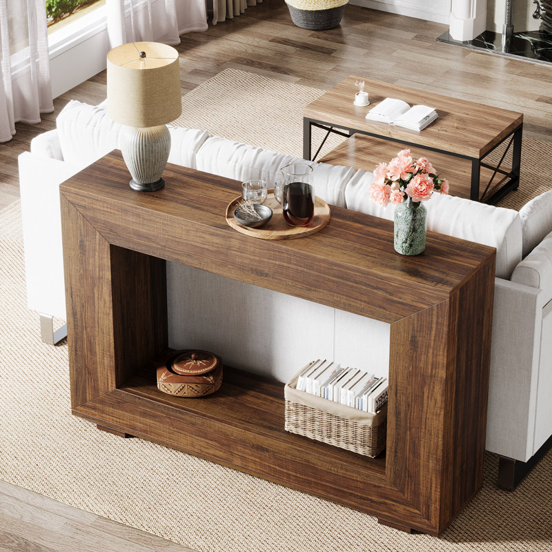 47.2" Console Table for Living Room, Entryway Table for Hallway, Natural