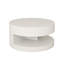 Table basse ronde de 31,5 po, table centrale moderne avec rangement, table basse à rayures verticales pour salon, chambre à coucher (blanc)-1005028521