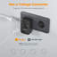 Adaptateur de voyage TESSAN 8 en 1 US vers DE PD 20 W avec 4 prises secteur, 2 ports USB-C et 2 ports USB-A de type F. Compatible avec la France, l'Allemagne, l'Espagne, l'Islande et la Corée.