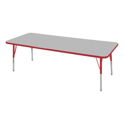 Rectangle Adjustable Height Classroom Activity Table for School and Home