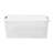 Sterilite Clear Plastic Stackable Storage Bin with White Latch Lid