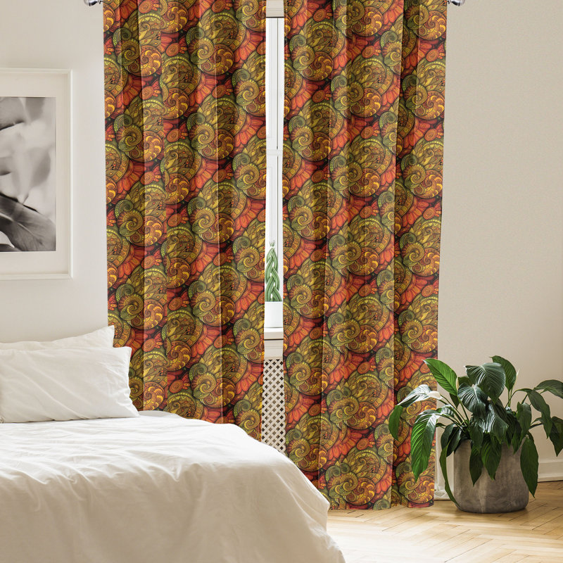 Rideaux 4 panneaux East Urban Home, L 56 po x L 84 po