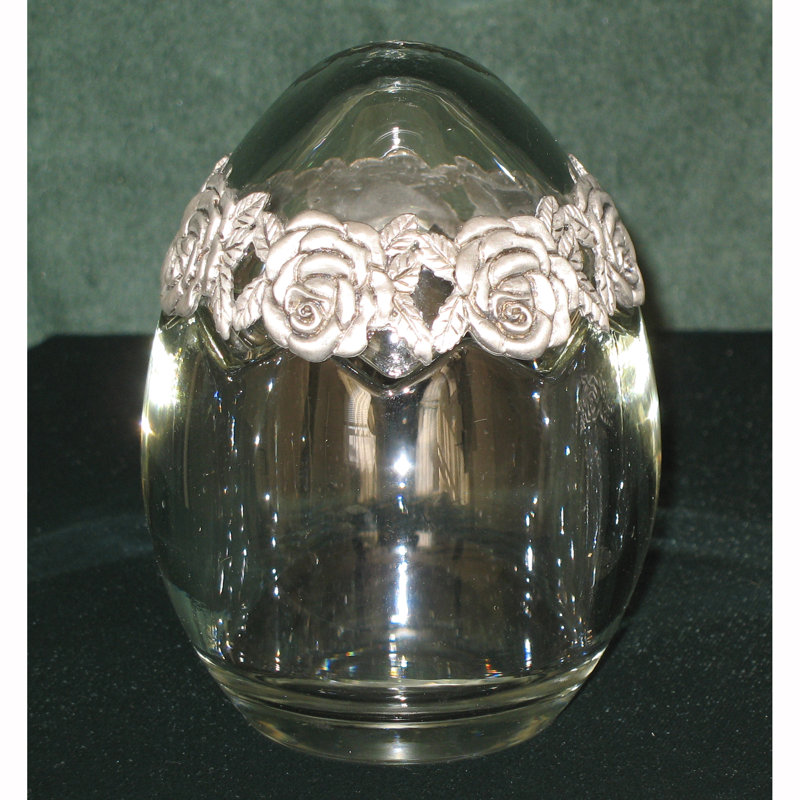 Boîte à accessoires en verre étain œufs