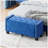Upholstered Velvet Storage Ottoman Bench for Bedroom, End of Bed Bench with Rivet Design, Tufted Foot Rest Stool,Blue-112358998