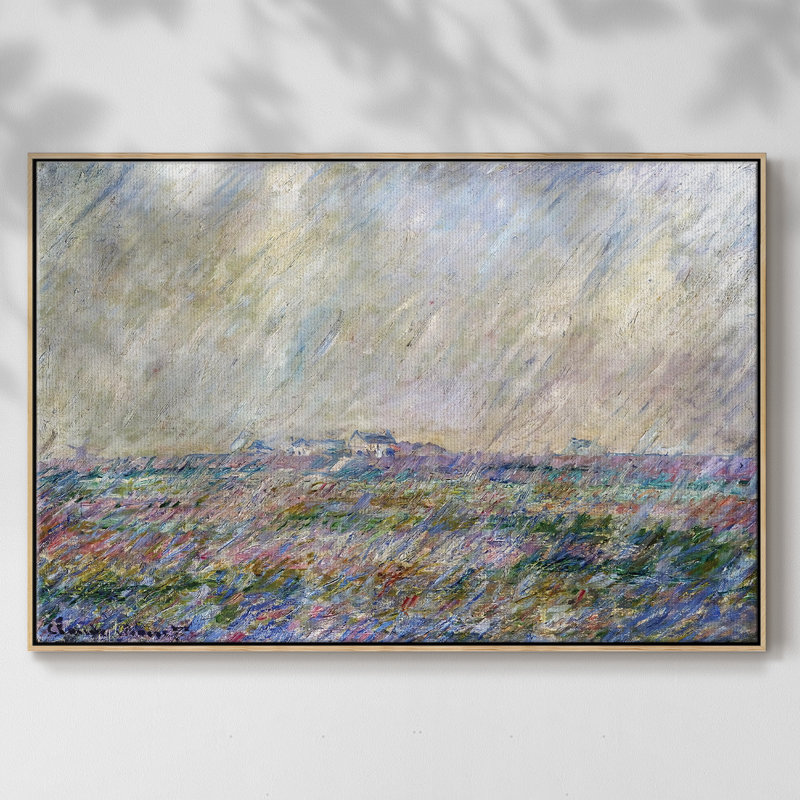 The Rain, 1886, reproduction d'art sur toile, Bois naturel, H 25 po x l 37 po x P 2 po
