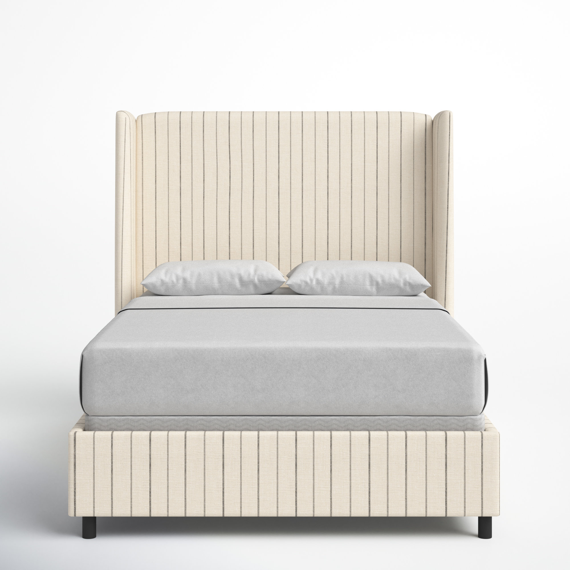 Tilly Upholstered Wingback Bed, Classic Elephant Boucle, Twin