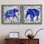 «Painted Elephant I», ensemble de 2 peintures sur toile encadrées-1830222972-1830222975