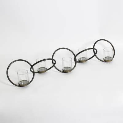 Petit porte-photophore en métal ring