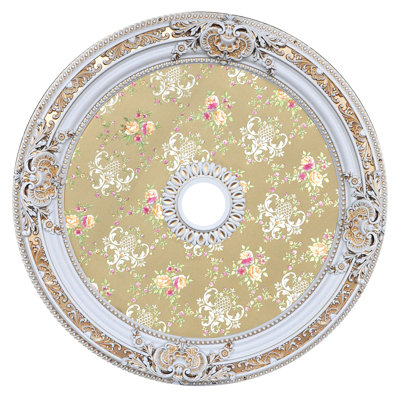 Rose et volutes, médaillon de plafond
