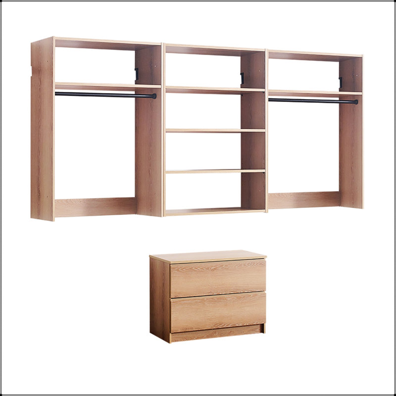 Système de placard modulaire Devi Oak, personnalisable et peu encombrant pour les maisons modernes