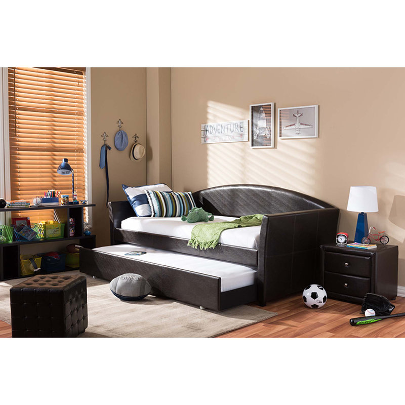 Upholstered Daybed, Brown