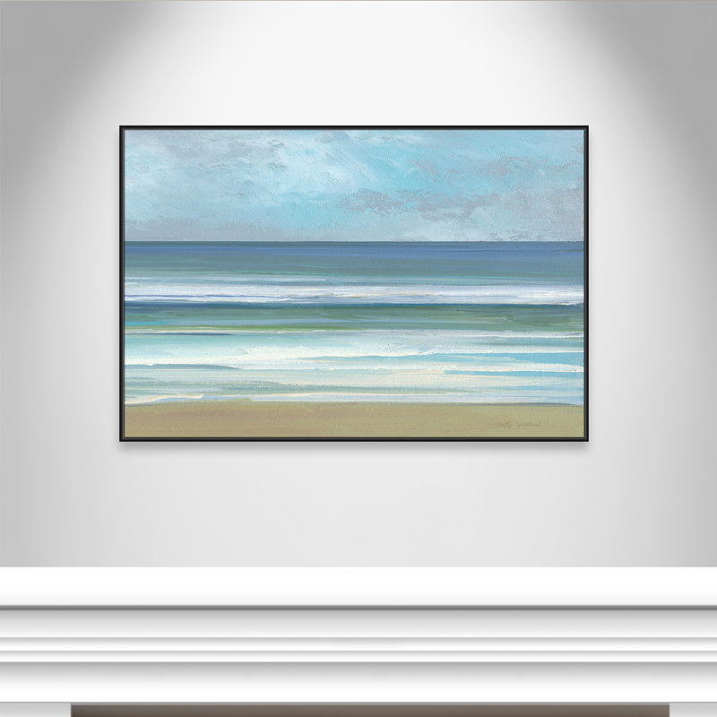 «Gentle Waves II» par Sally Swatland, Noir, H 41,5 po x l 61,5 po