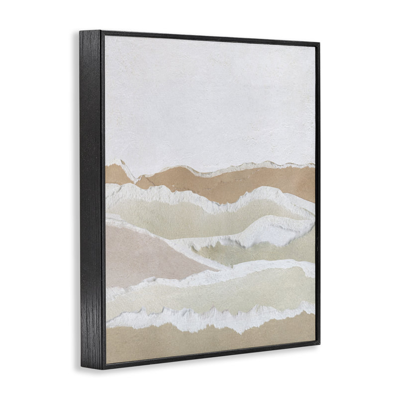 Collage de Dessert Hills, art de la giclée encadrée par Carol Robinson, Giclée encadrée noir minuit, H 14 po x l 11 po