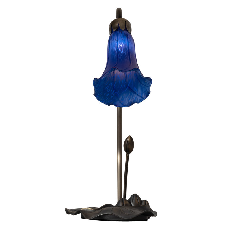 Nedra Arched Table Lamp, Blue