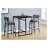 Lamina 32" Rectangular Counter Height Dining Table, Black MDF Finish for Small Spaces