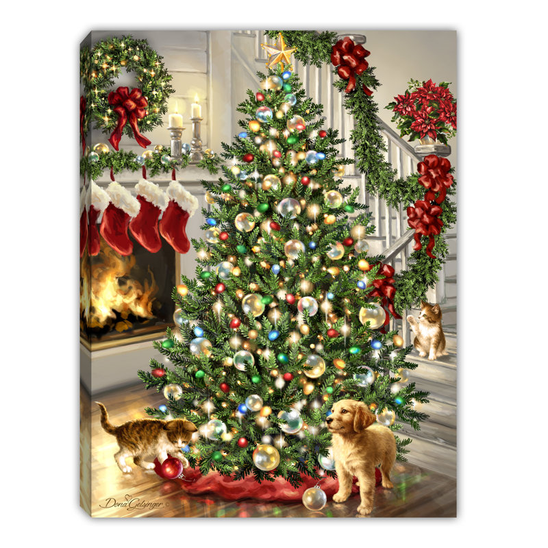 Merry and Bright - Toile de fond avec mini chevalet 8 x 6