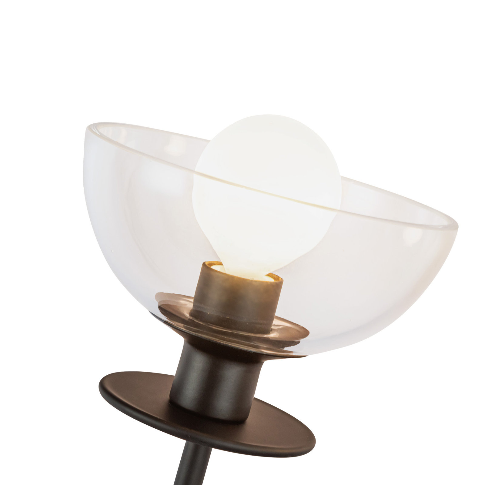 Delisa 2 Light Transparent Vanity Light, Matte Black