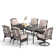 Sutiya 6 - Person Rectangular Outdoor Dining Set with 2 Swivel Chairs & Cushions